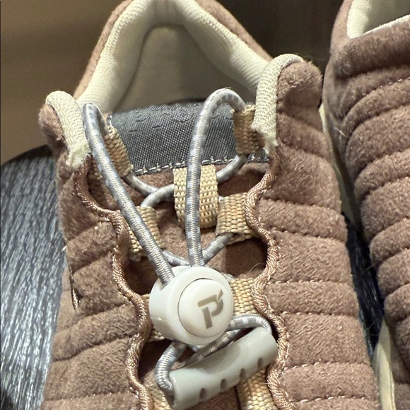 Propét Womens Taupe Suede Travel Walker - Picture 2 of 11